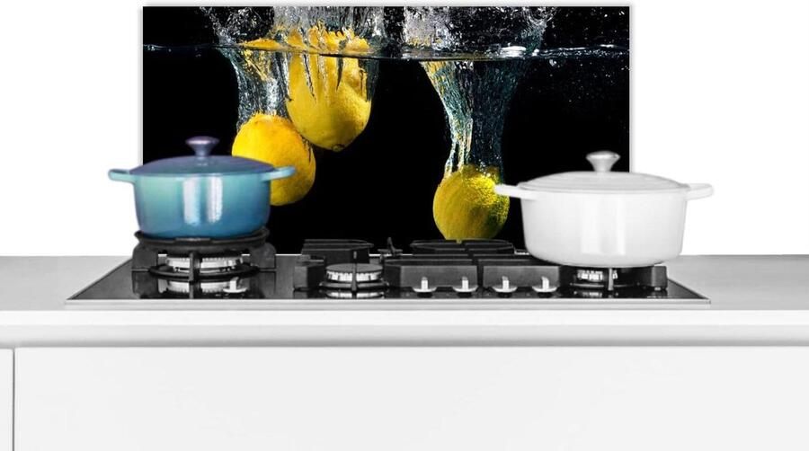 Spatbeschermer Keuken Achterwand Keuken Koken Beschermen Extreem Scherpe Print 60x30 cm Geel