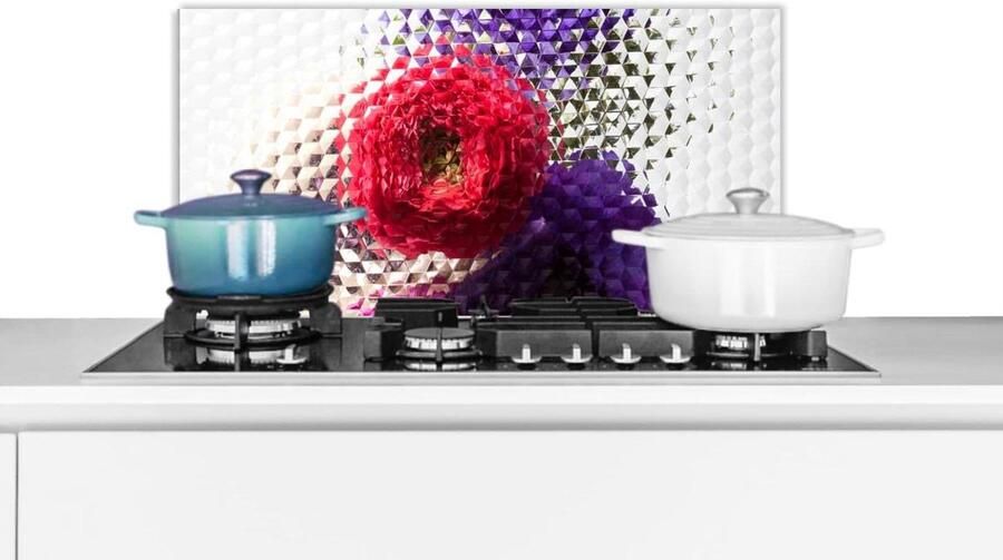 Spatbeschermer Keuken Achterwand Keuken Koken Beschermen Glazen Plaat 60x30 cm Multicolor