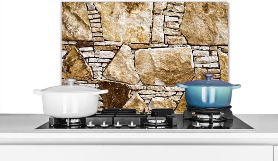 Spatbeschermer Keuken Achterwand Pan Koken Beschermen Scherpe Fotoprint 70x50 cm Multicolor
