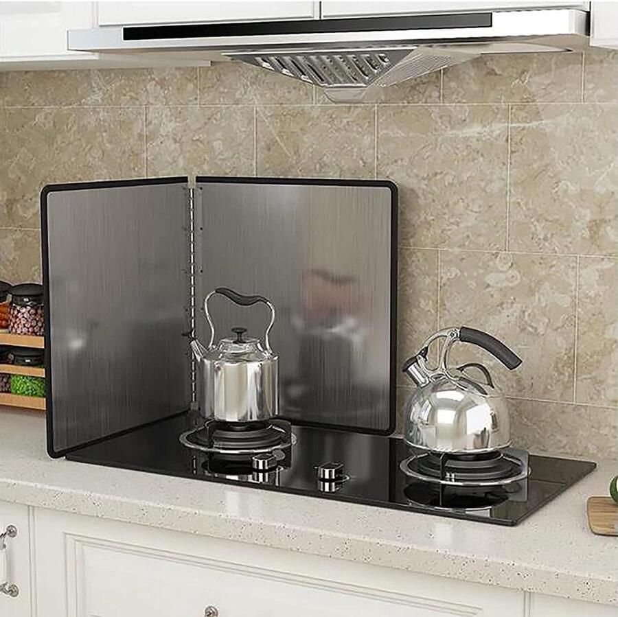 Spatbeschermer Keuken Olie Baffle Koken Schoonhouden Opvouwbaar Ontwerp N.v.t. Zilverkleurig
