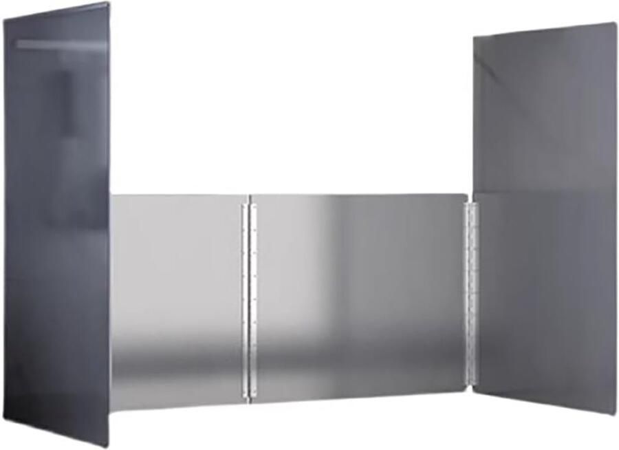 Spatbeschermer Keuken Vet Scherm Schoon Koken Speciaal voor Zijafzuigkappen 60x90x45cm Zilverkleurig