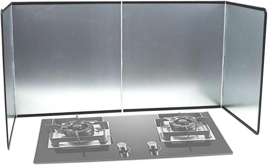 Spatbeschermer Keuken Vetvanger Scherm Koken Beschermen Vouwbaar Ontwerp Large Zilver