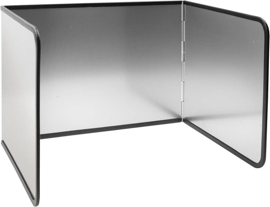 Spatbeschermer Keuken Vetvanger spatwand Koken Beschermen Drievoudig Opvouwbaar 40 x 30 cm Zilverkleurig