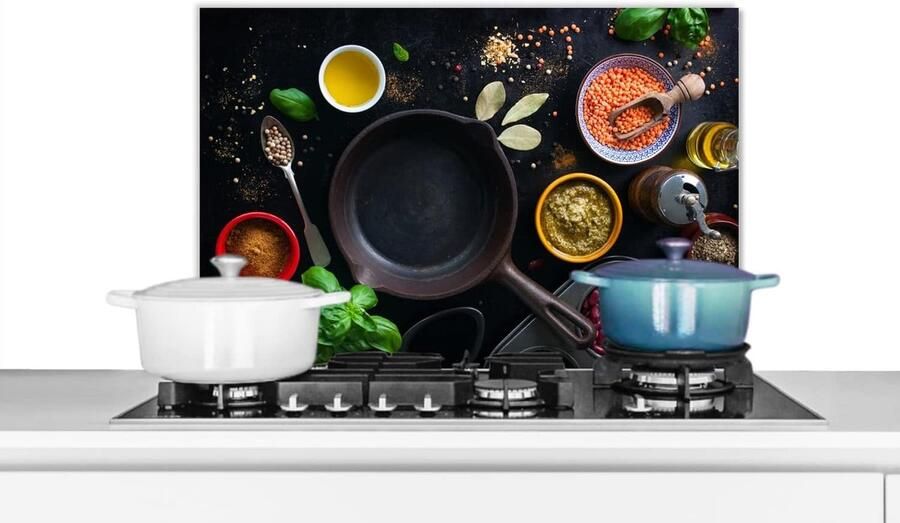 Spatbeschermer Keuken Wandpaneel Achterwand Koken Beschermen Scherpe Fotoprint 70x50 cm Multicolor