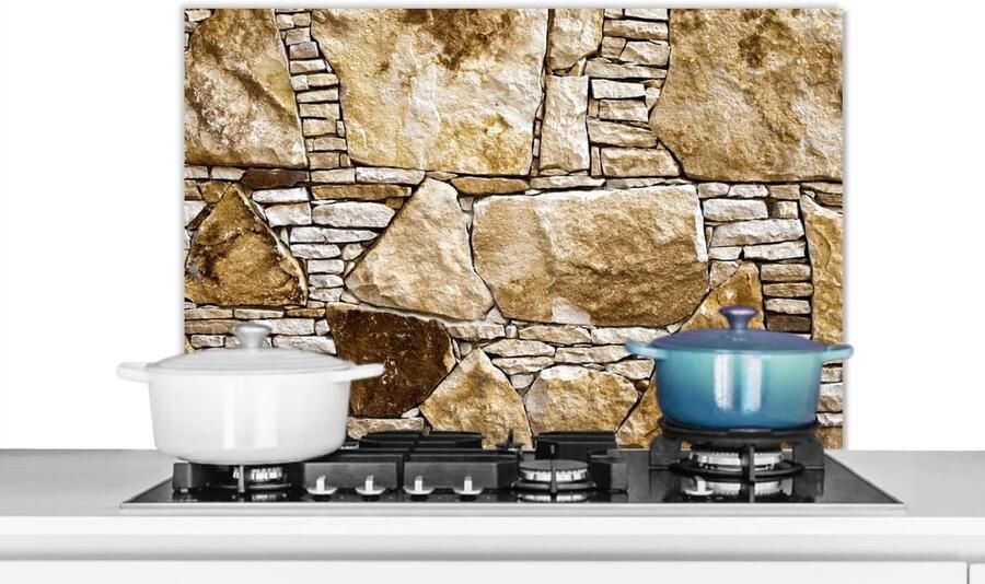 Spatbeschermer Keuken Wandpaneel Achterwand Koken Beschermen Scherpe Fotoprint 80x55 cm Multicolor