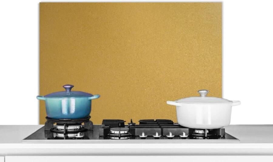 Spatbeschermer Keuken Wandpaneel Keuken Koken Zonder Vlekken Luxe Gouden Print 90x60 cm Goud