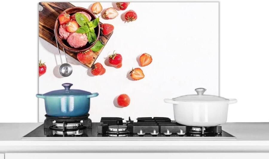 Spatbeschermer Keuken Wandpaneel Spatbord Koken Beschermen Scherpe Fotoprint 90x60 cm Multicolor