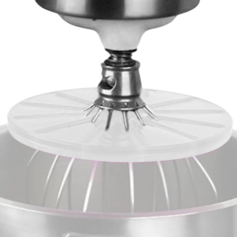 Spatbeschermer Keukenmachine Mixer Accessoire Schoon Mengen Slim Zeslijnig Systeem 14 cm breed Transparant