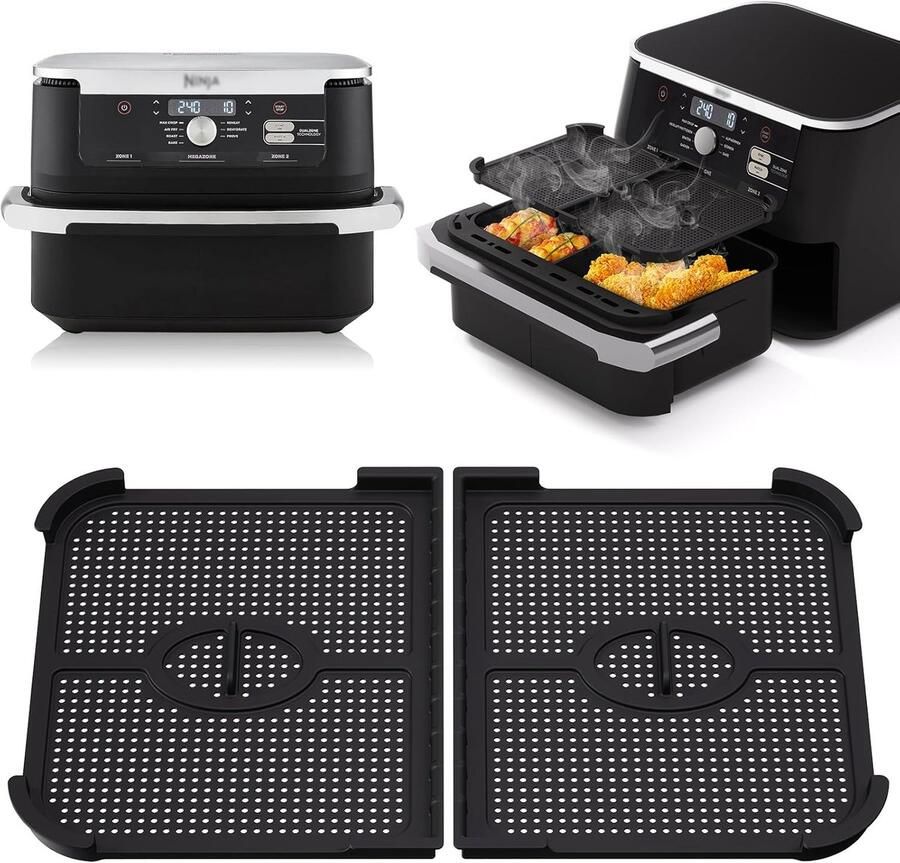 Spatbeschermer voor Ninja Foodi Flexdrawer 10.4L AF500EU Spatbeschermer voor Ninja 10.4L herbruikbaar accessoire voor heteluchtfriteuse rooster om spatten te voorkomen