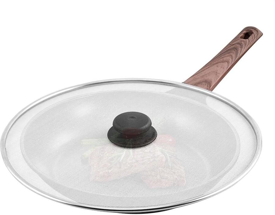 Spatbescherming Gaasdeksel Koken Roestvrij staal 29 cm diameter Zilverkleurig
