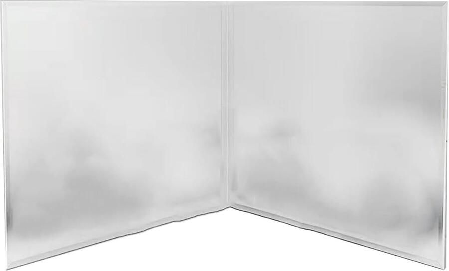 Spatbescherming Gasfornuis Keukenachterwand Koken Beschermen Opvouwbaar Ontwerp 43x43x6 cm Zilver