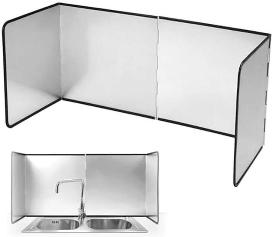 Spatbescherming Keuken 40cm Hoogte Opvouwbare Spatbescherming voor Gasfornuizen en Frituurpannen