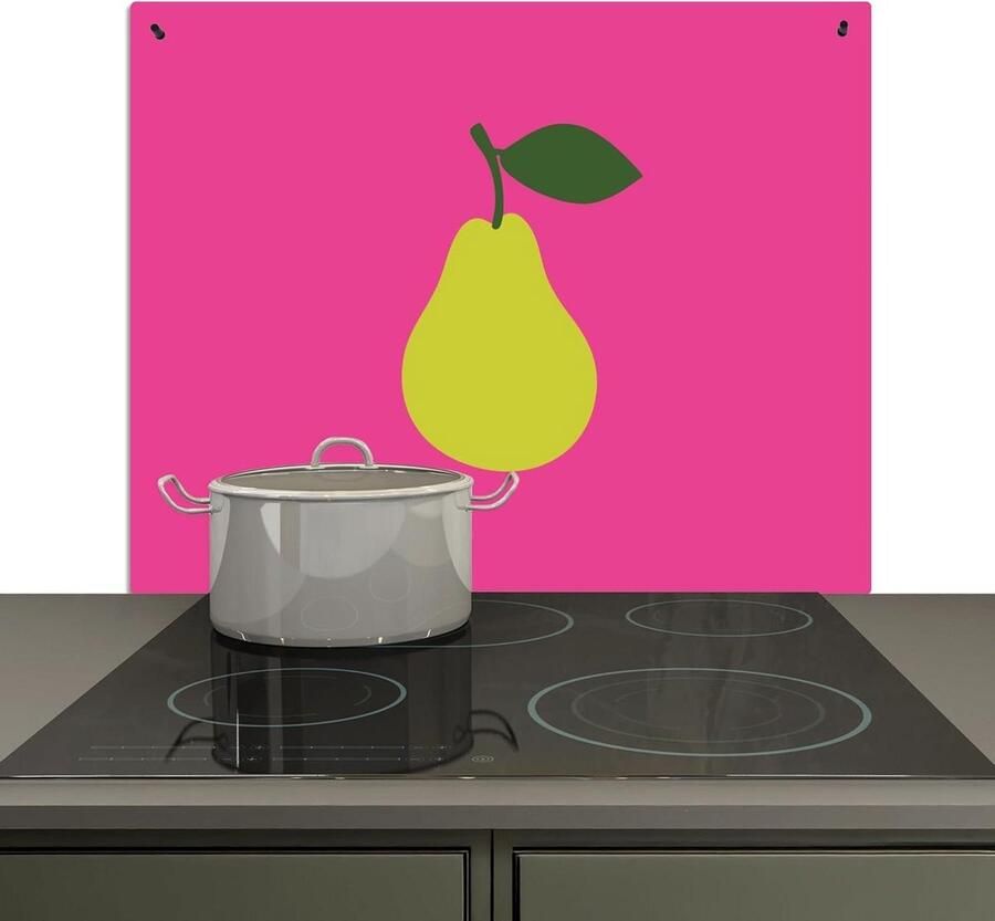 Spatbescherming Keuken Achterwand Beschermer Koken en Beschermen 2-in-1 Functie 52x59 cm Fruit Illustratie