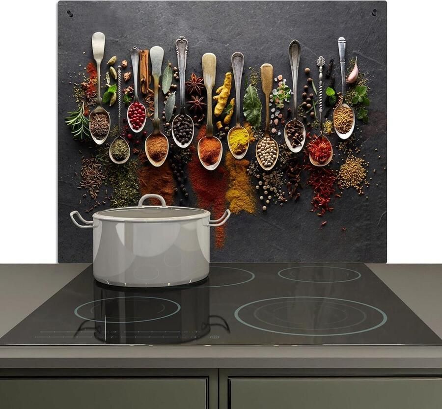 Spatbescherming Keuken Kookplaat Achterwand Hygiënisch Koken 2-in-1 Functie 52x60 cm Beton