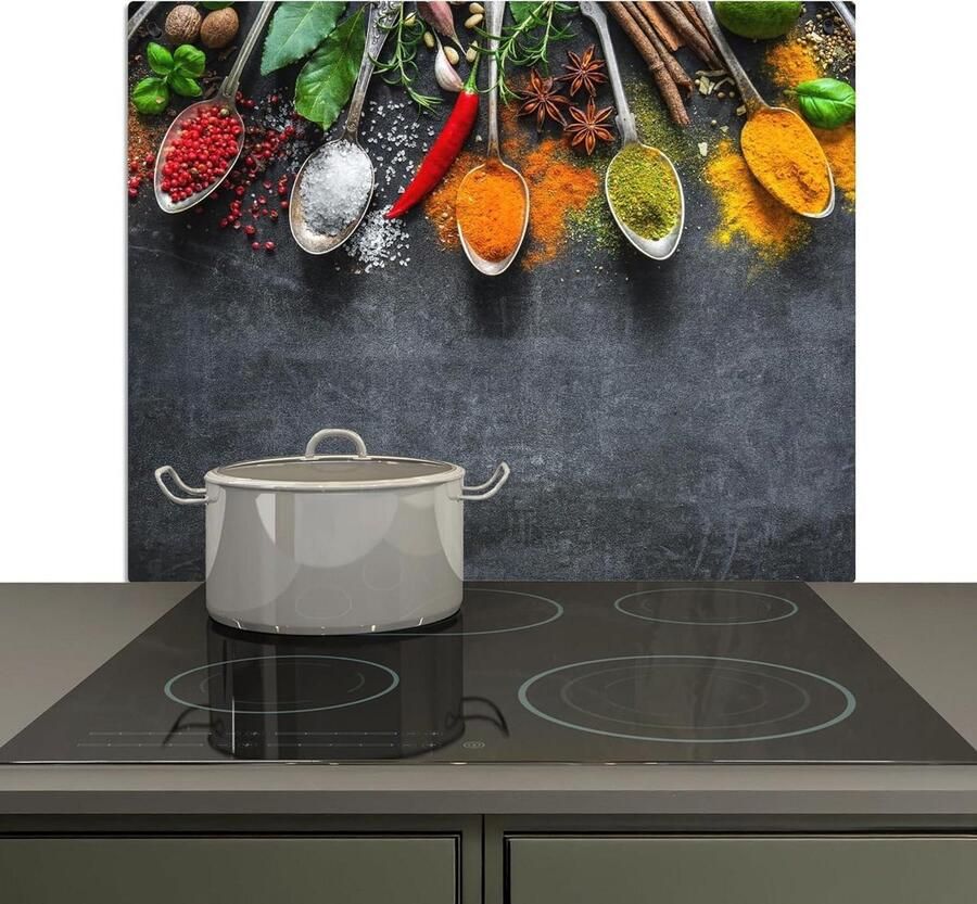 Spatbescherming Keuken Kookplaat Achterwand Keukenwand Beschermen 2-in-1 Functie 52x60 cm Beton