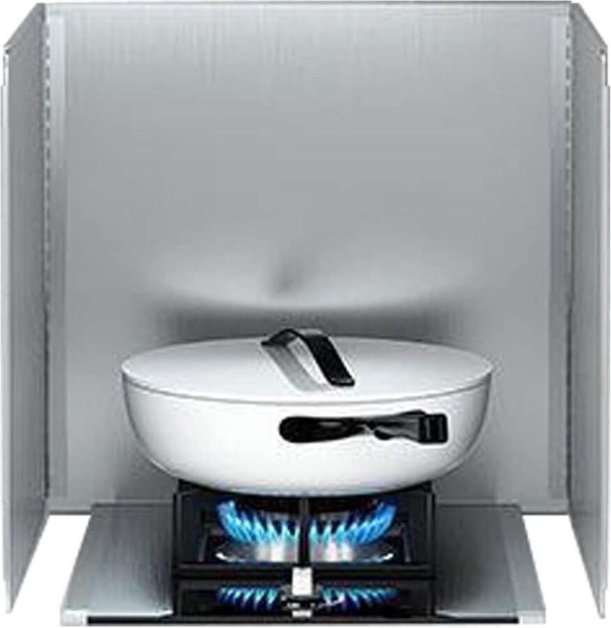 Spatbescherming Keuken Oliebarrière Inklapbaar Koken Zonder Knoei Roestvrij Staal 5 Delig Zilverkleurig