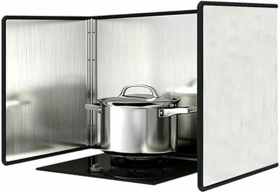 Spatbescherming Keuken Spatdeksel Frituren Koken Schoonhouden Opvouwbaar Ontwerp N.v.t. Zilver