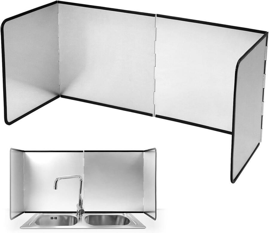 Spatbescherming Keuken 40cm Hoogte Opvouwbare Spatbescherming voor Gasfornuizen en Frituurpannen
