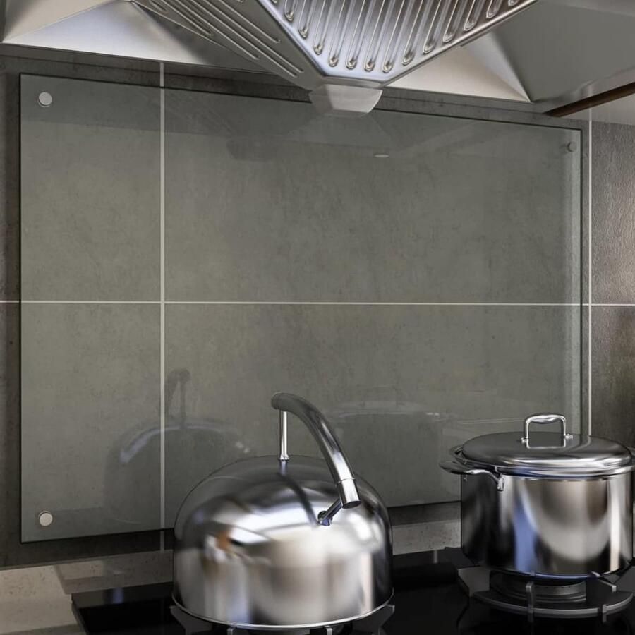 Spatbescherming Keuken Wandpaneel Glas Koken Beschermen Gehard Krasvast Glas 90x60cm Transparant