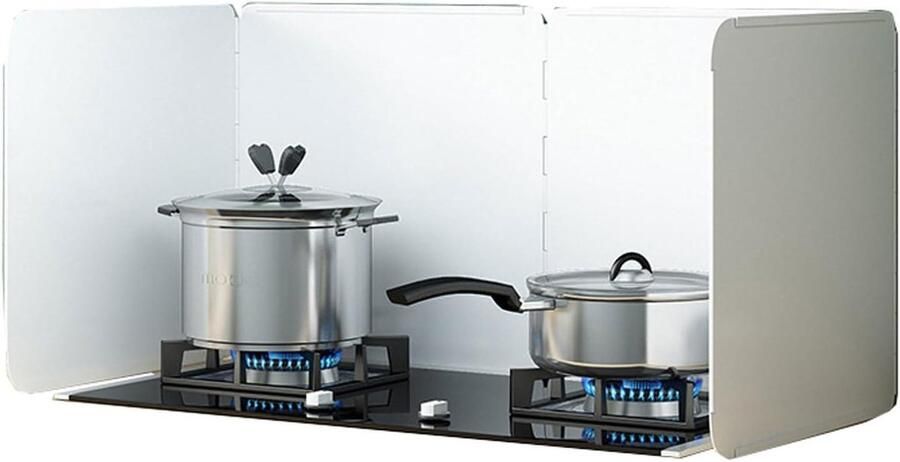 Spatbescherming Koken Olie Vanger Keuken Schoonhouden Antiaanbaklaag Opvouwbaar Wit