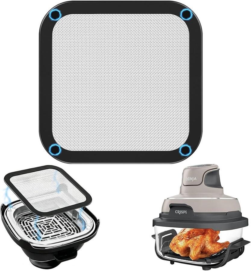 Spatbescherming magnetisch voor Ninja CRISPi heteluchtfriteuse fijnmazige vetspatbescherming Crispi accessoires voor Ninja CRISPi FN101EUGY FN101EUST en FN101EUSG ninja crispi