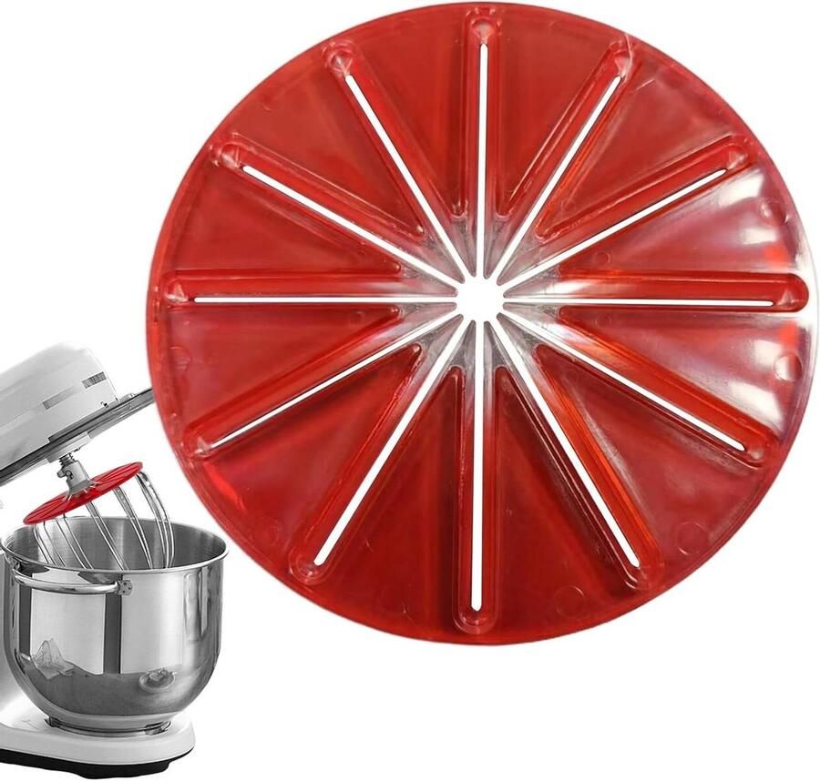 Spatbescherming Mixer Accessoire Schoon Bakken Universele Pasvorm 14.5 x 14.5 cm Rood