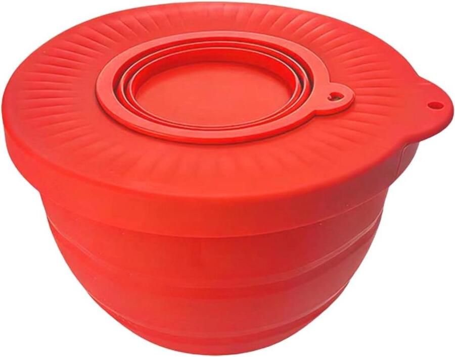 Spatbescherming Mixer Keukenmachine Deksel Morsvrij Mixen 4-in-1 Lekvrij Ontwerp 4.2-4.7 Liter Rood
