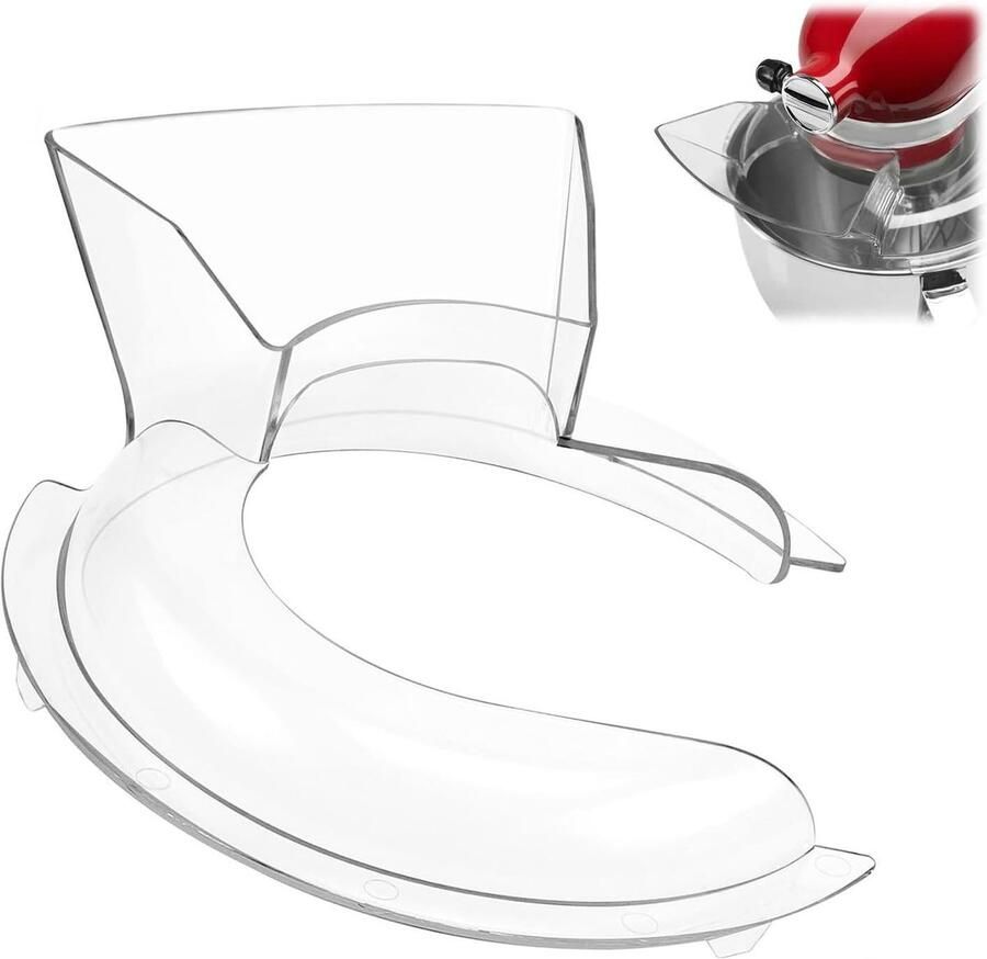 Spatbescherming Mixer Spatdeksel Keuken Voorkomen van Morsen Met Vulopening Diameter 21.3 cm Transparant