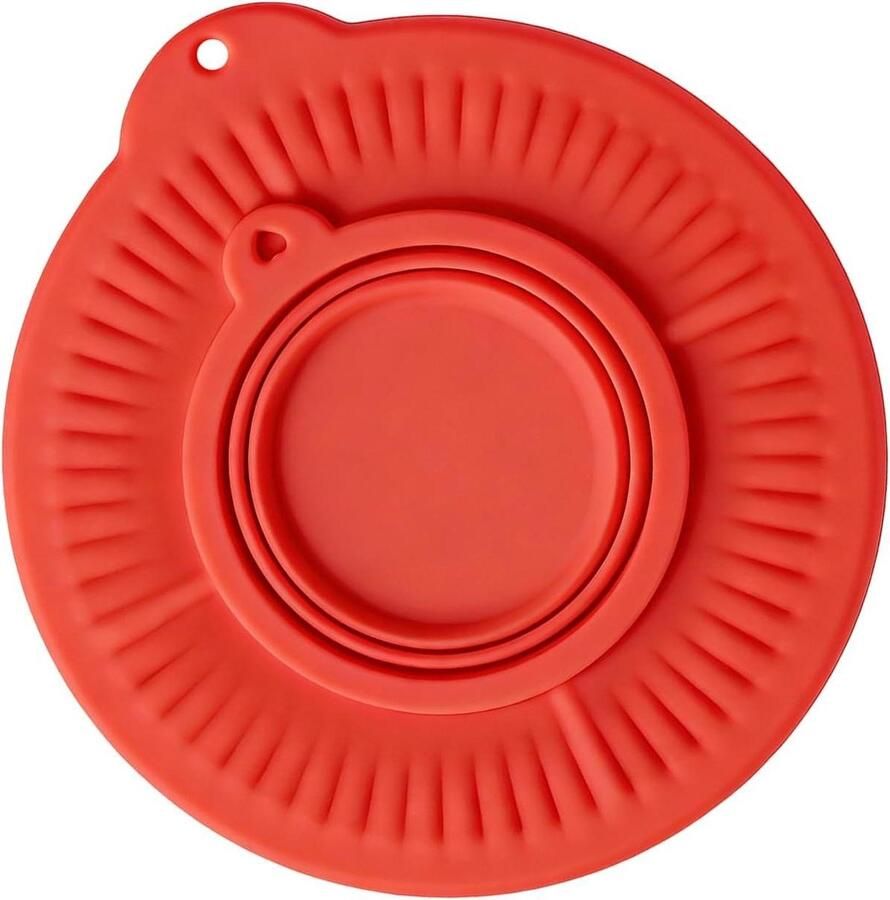 Spatbescherming Mixer Spatscherm Kom Schoon Bakken Hittebestendig Siliconen 23.4 cm Rood