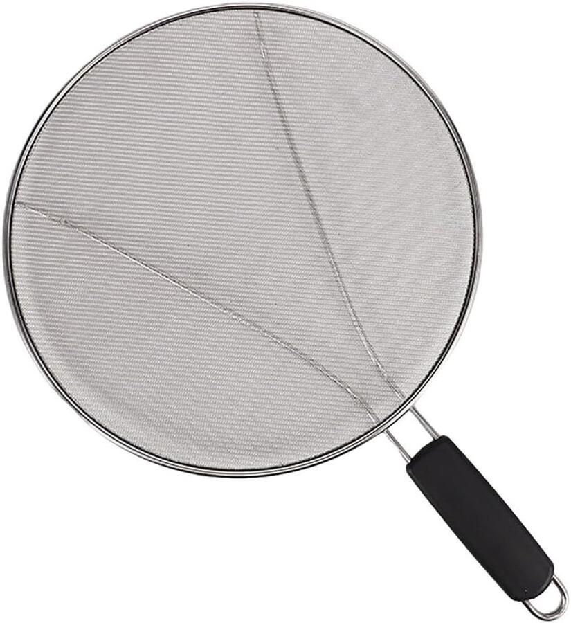 Spatbescherming RVS Spatdeksel Keuken Koken en Braden Hittebestendig 25 cm Zilver