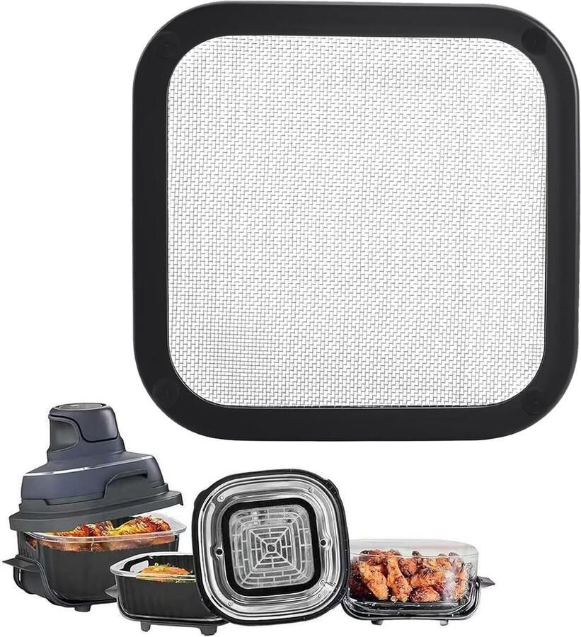 Spatbescherming voor Ninja CRISPi heteluchtfriteuse magnetische fijnmazige vetspatbescherming herbruikbare anti-vet airfryer-accessoires voor Ninja CRISPi FN101EUGY FN101EUST en