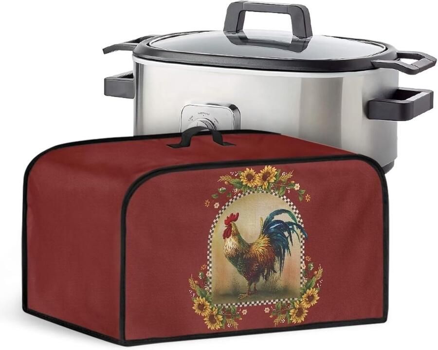 Spatbestendige Stofkap voor Ovale Slowcooker (6-8 Liter) Met Handvat & Opbergvak