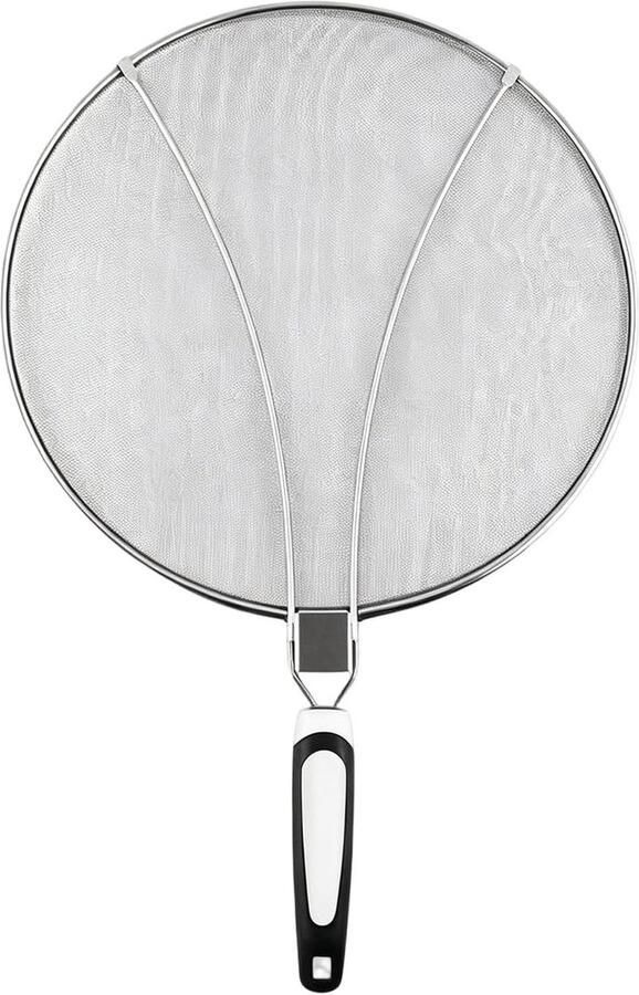 Spatdeksel Koekenpan Fijnmazig Keukenscherm Schoon Koken Universele Pasvorm 30 cm Diameter Metaal
