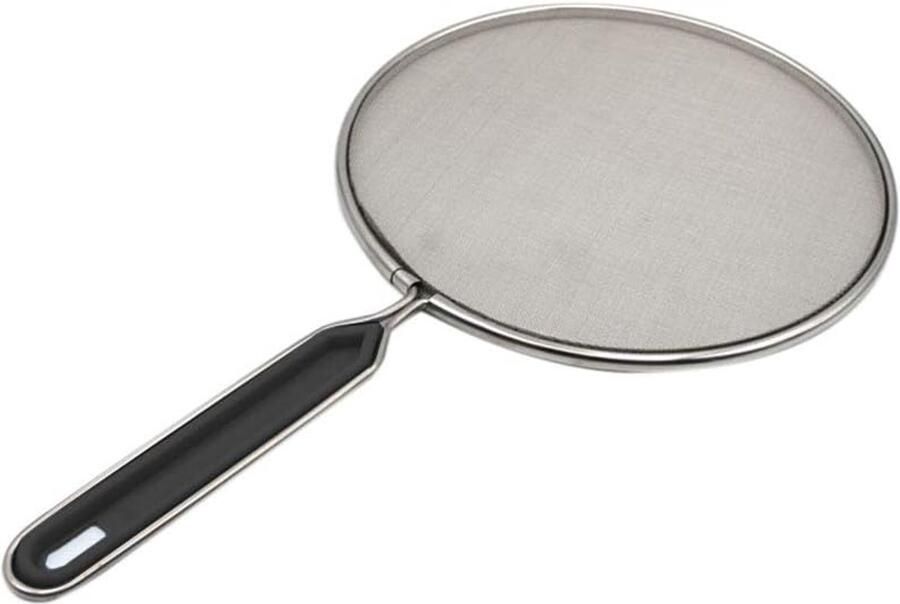 Spatdeksel Koekenpan Olienet Deksel Schoon Koken RVS Fijne Gaas 25 cm Diameter