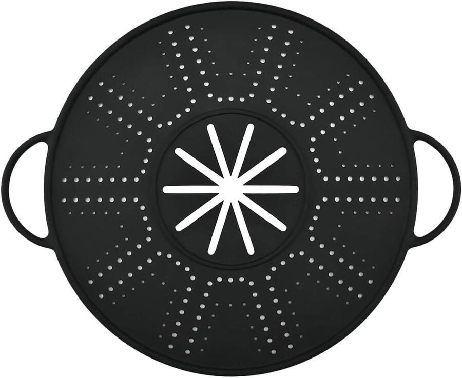 Spatdeksel Pan Vetvanger Keuken Koken en Braden Bewegingsbestendige Bevestiging 25-30 cm Grijs