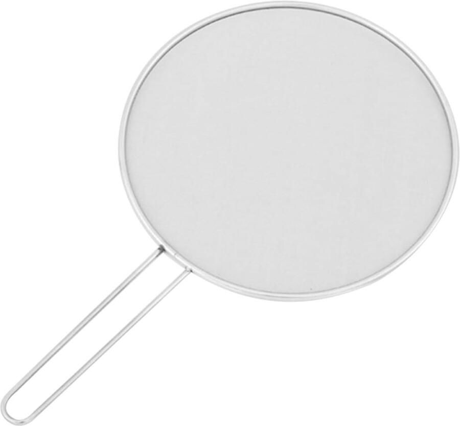 Spatdeksel RVS Vetspatscherm Kookdeksel Koken zonder knoeien Houdt kookplaat schoon 33 cm Zilverkleurig