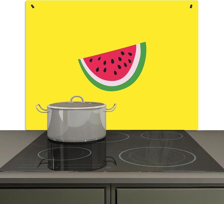Spatscherm Keuken Achterwand Beschermer Koken en Reinigen 2-in-1 Functie 52x81 cm Fruit Watermeloen
