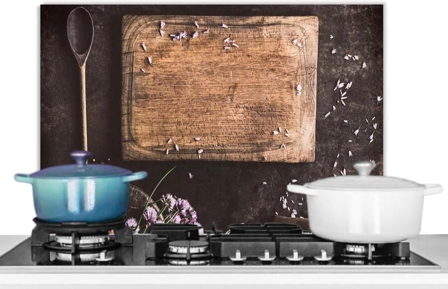 Spatscherm Keuken Achterwand Beschermer Kookplaat Beschermen Unieke Fotoprint 60x40 cm Rustiek