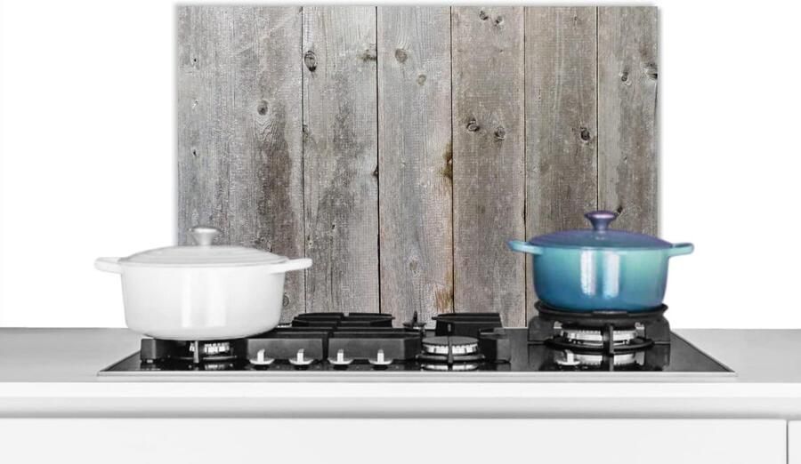 Spatscherm Keuken Achterwand Kookplaat Bescherming Tegen Vocht Hittebestendig Aluminium 60x40 cm Grijs