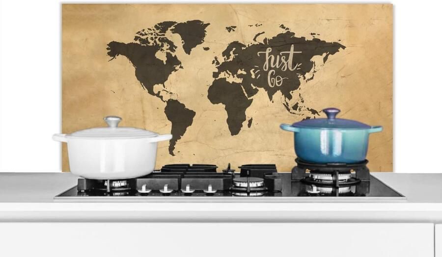 Spatscherm Keuken Spatwand Achterwand Kookplaat Beschermen Luxe Aluminium 100x50 cm Veelkleurig