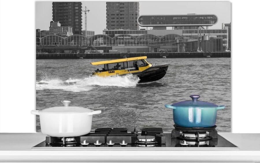 Spatscherm Keuken Spatwand Keuken Kookplaat Beschermen Fotoafdruk Rotterdam 100x65 cm Veelkleurig