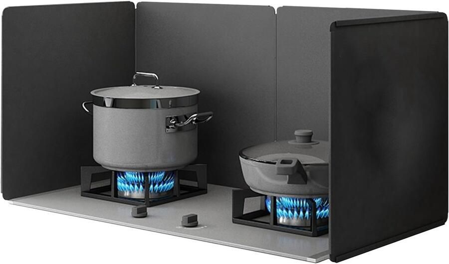 Spatdeksel Keuken Olie Vangers Koken Zonder Vlekken Opvouwbaar Scharnier 60x90x45cm Zwart