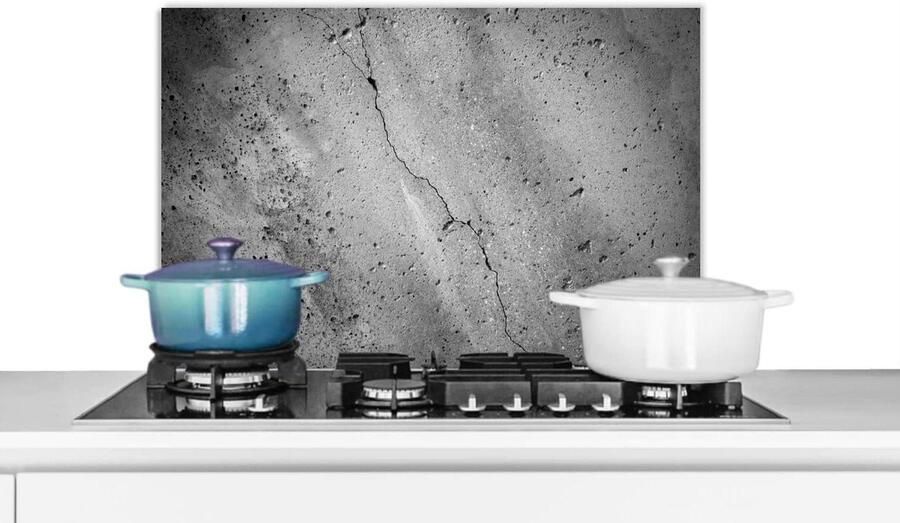 Spatscherm Keuken Wandpaneel Achterwand Koken Beschermen Beton Look Print 60x40 cm Grijs