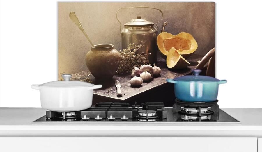 Spatscherm Keuken Wandpaneel Achterwand Koken Beschermen Luxe Aluminium 60x40 cm Veelkleurig