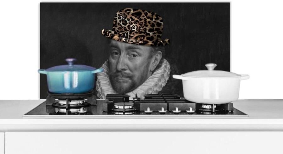 Spatscherm Keuken Wandpaneel Keuken Kookplaat Beschermen Luxe Aluminium 80x40 cm Veelkleurig