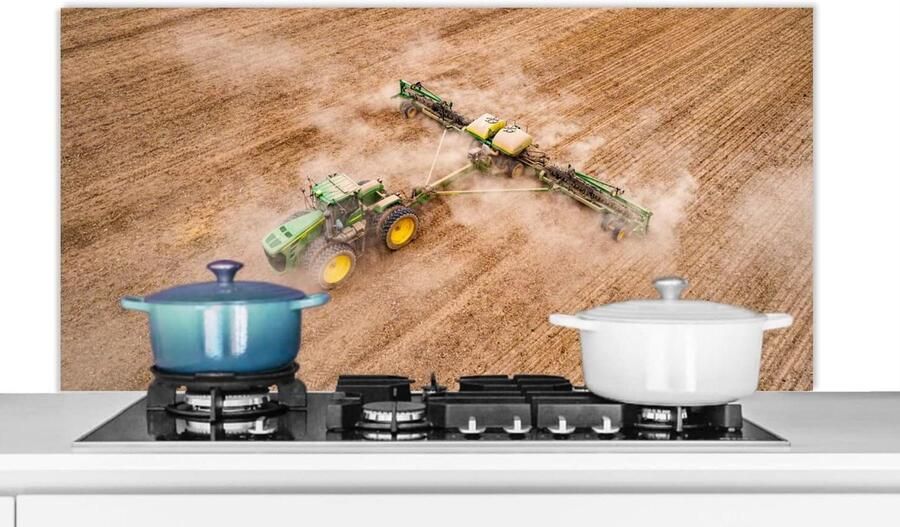 Spatscherm Keuken Wandpaneel Keuken Kookplaat Beschermen Luxe Aluminium Print 120x60 cm Veelkleurig