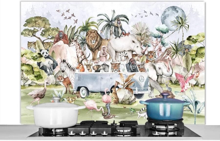 Spatscherm Keuken Wandpaneel Keuken Kookplaat Beschermen Scherpe Fotoafdruk 120x80 cm Veelkleurig