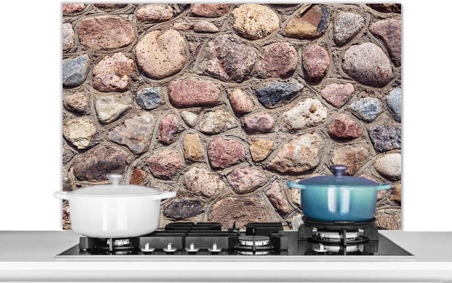 Spatscherm Keuken Wandpaneel Koken Beschermen Luxe Uitstraling 100x65 cm Veelkleurig