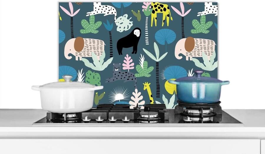 Spatscherm Keuken Wandpaneel Kookplaat Beschermen Luxe Aluminium 70x50 cm Veelkleurig