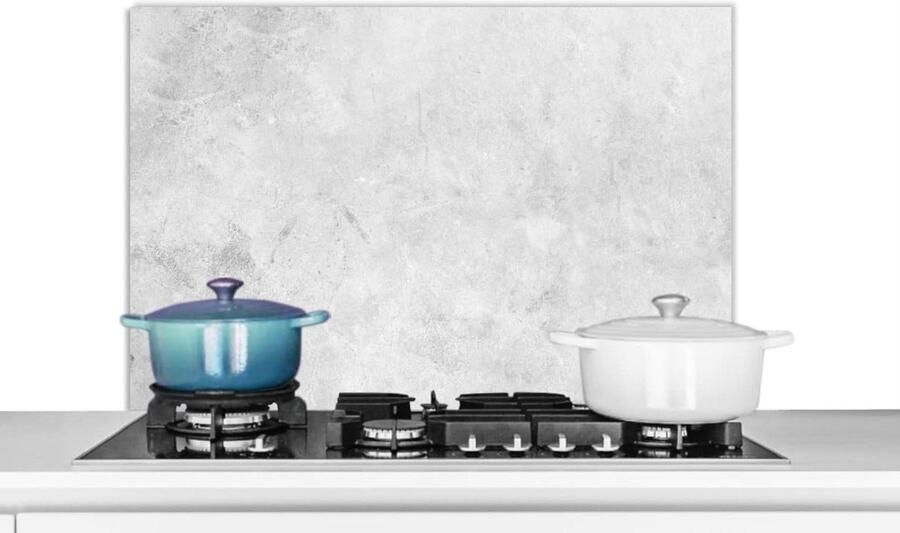 Spatscherm Keuken Wandpaneel Kookplaat Beschermen Luxe Marmerlook 80x55 cm Grijs
